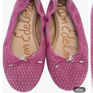 Sam Edelman Felicia Ballet Flats Pink Suede size 8